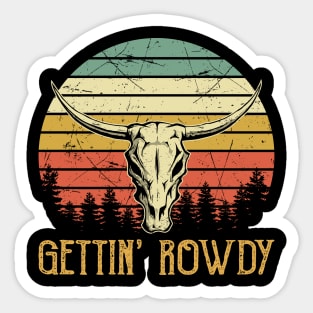 Gettin Rowdy Gettin Hitched Bachelorette Party Sticker